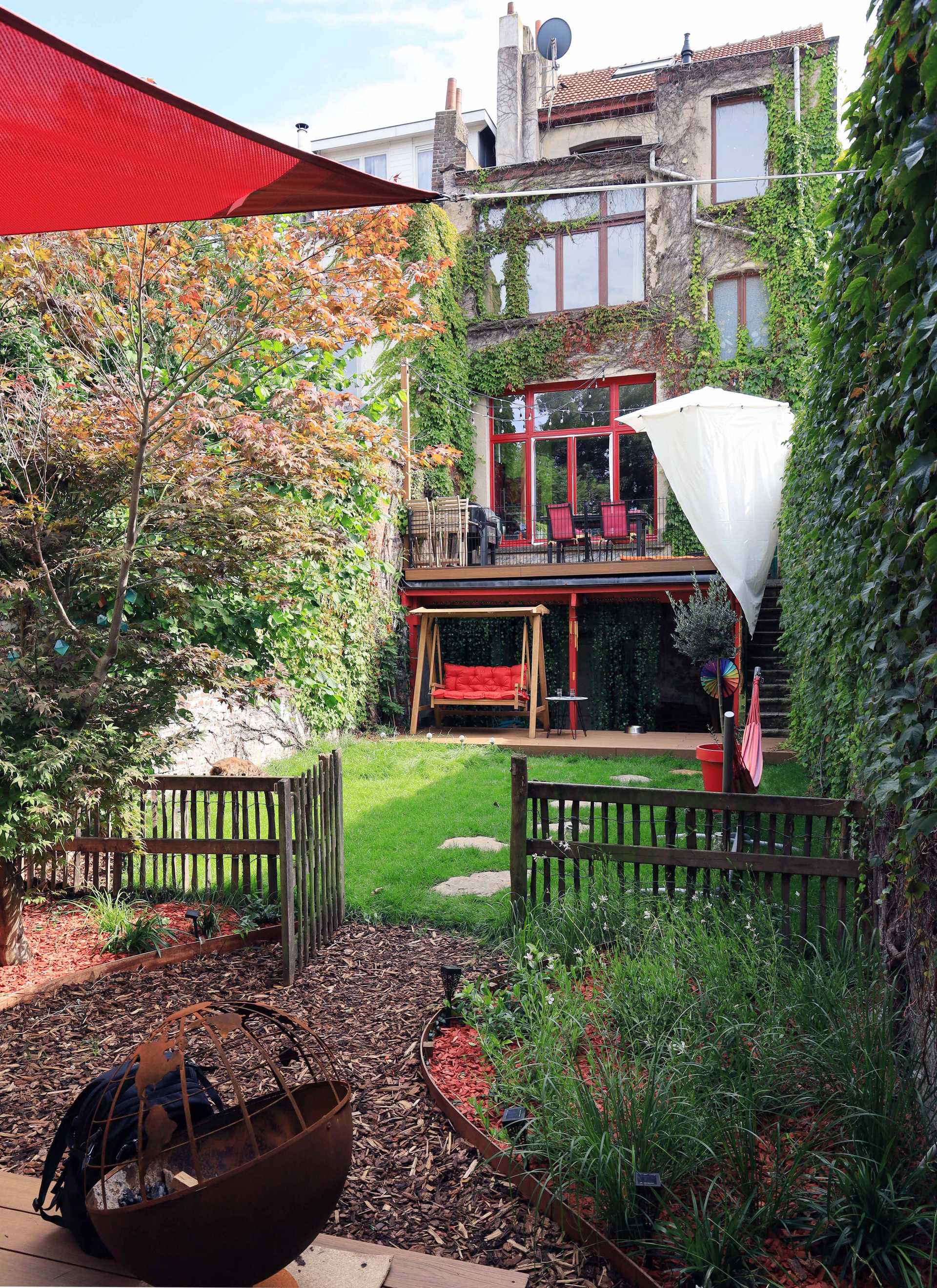 Création de la terrasse d'un appartement à Bruxelles par un jardinier paysagiste